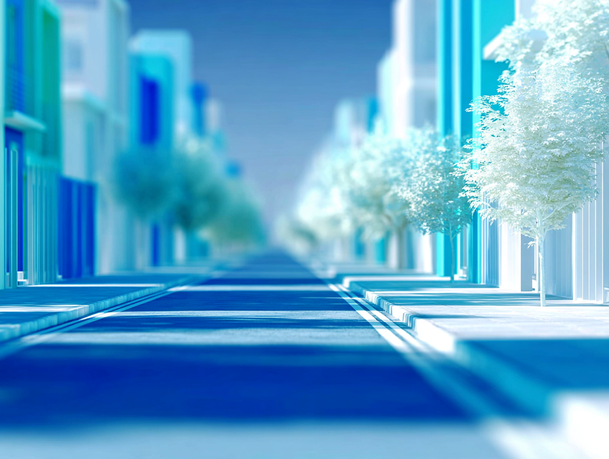 Urban street corridor representing roads and infrastructure services.