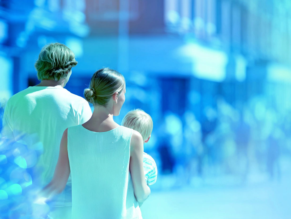 Family in an urban environment representing long-horizon operating contexts.