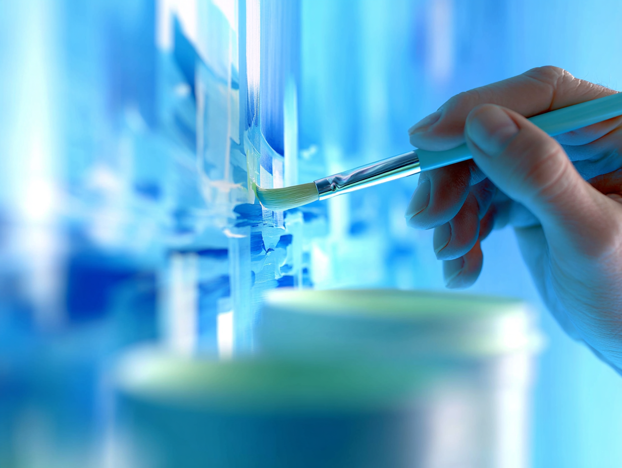 Painting process image used as the Hypermega project visual.